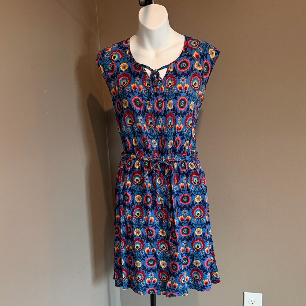 Matilda Jane Blue and Red Patterned Mini Dress